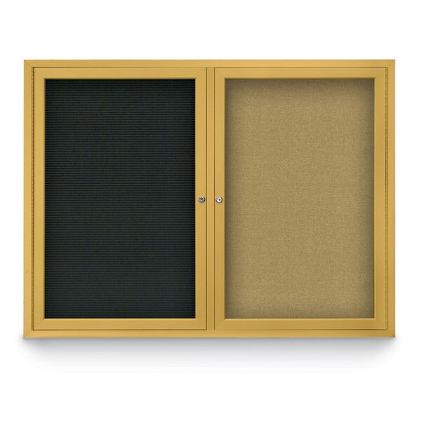 United Visual Products Corkboard, Amethyst/ Blck, 24" x 36" UV402-BLACK-AMETHY - main